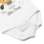 Body bebelusi Little Pirate alb, bumbac 100% premium, design colorat