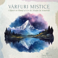 Vârfuri Mistice: Clipart cu Munți și Cer de Noapte în Acuarelă