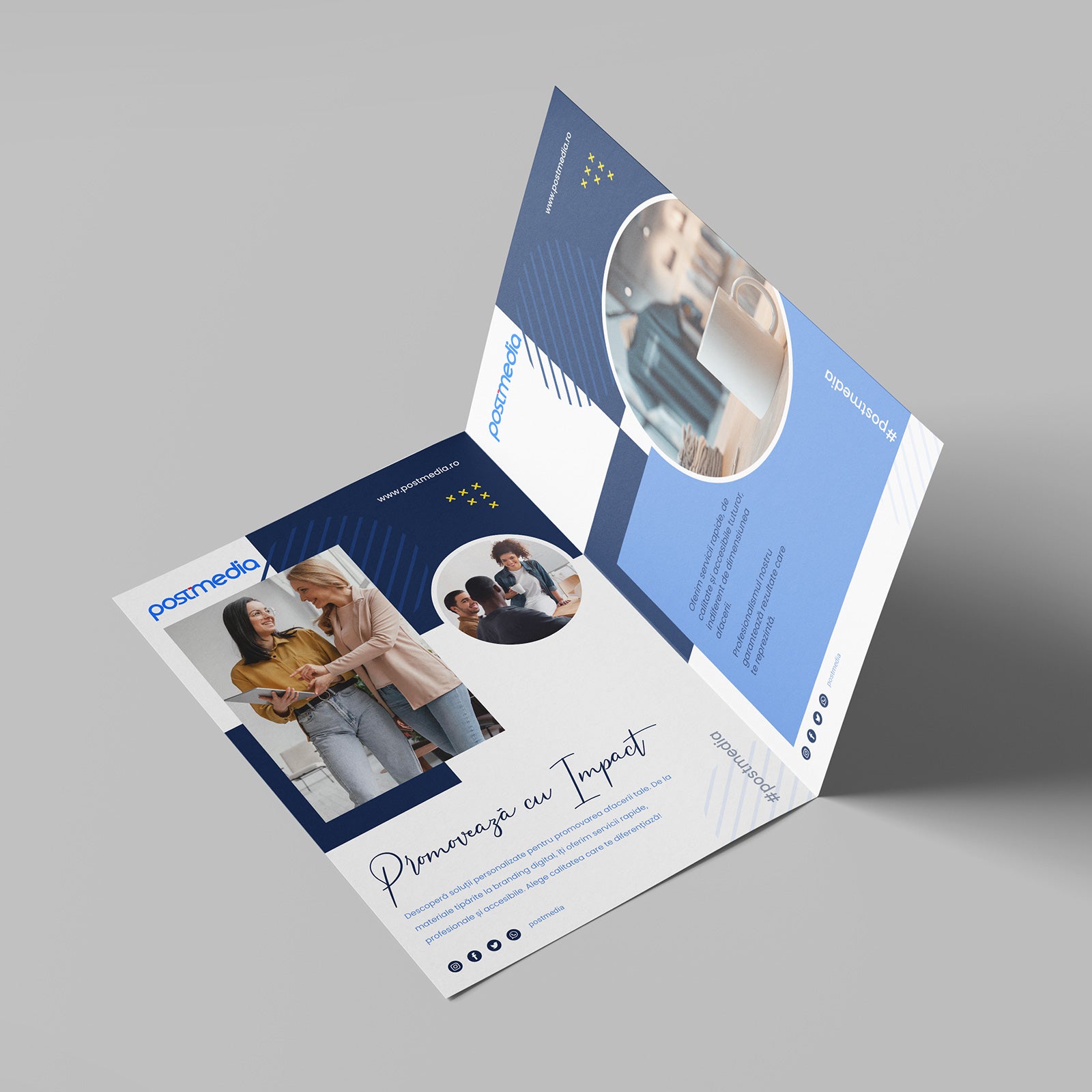 Pliante policromie față-verso – tipar profesional