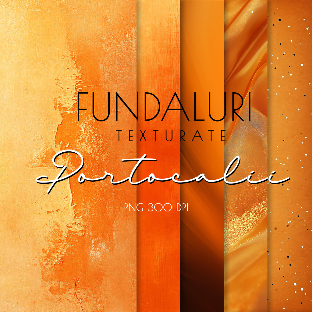 Fundaluri Digitale Texturate Portocalii - Hârtie Digitală PNG