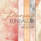 Fundaluri Digitale Piersică Watercolor - 16 Imagini PNG de Înaltă Rezoluție