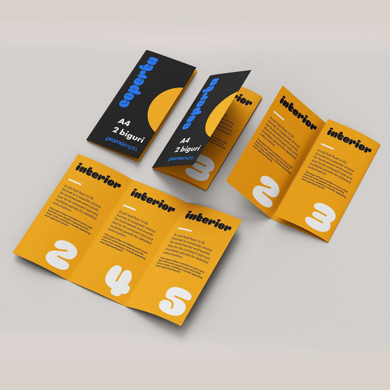 Pliante policromie față-verso – tipar profesional