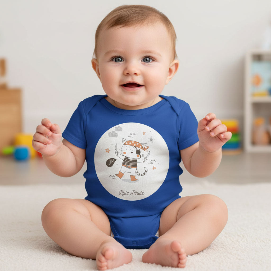 Body Bebelusi Little Pirate Pisica | Bumbac 100% | 6-24 Luni