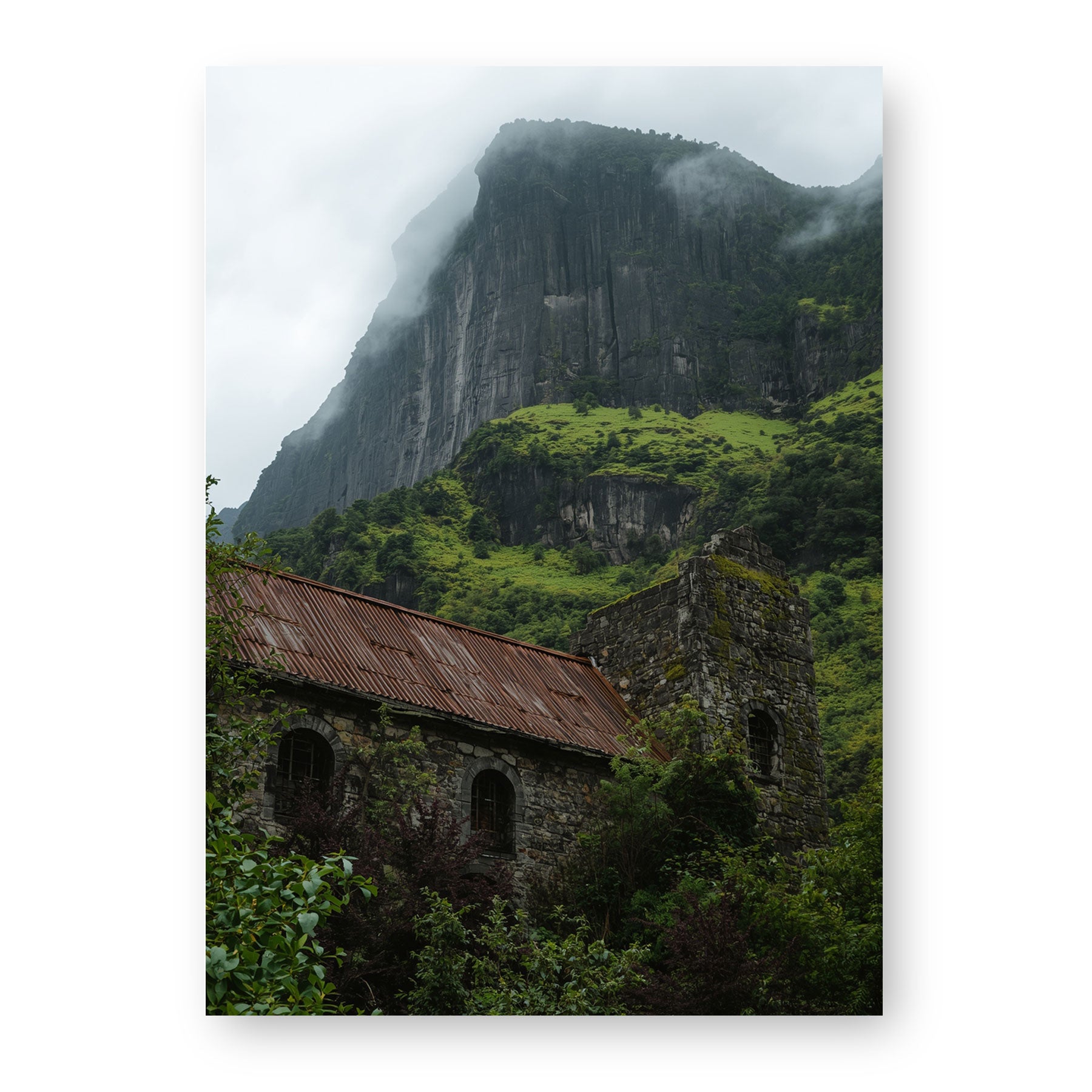 Poster & Tablou „Cabana din Munți” – Peisaj Montan Cinematic | A4, A3, B2, B1