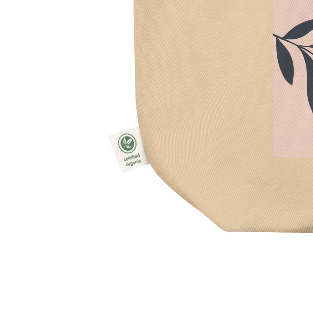 Sacoșă Eco „Forme Botanice” – 100% Bumbac Organic | Design Abstract | Reutilizabilă