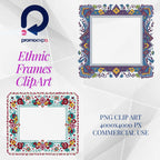 Clipart Rame Etnice, Rame Decorative cu Motive Tradiționale
