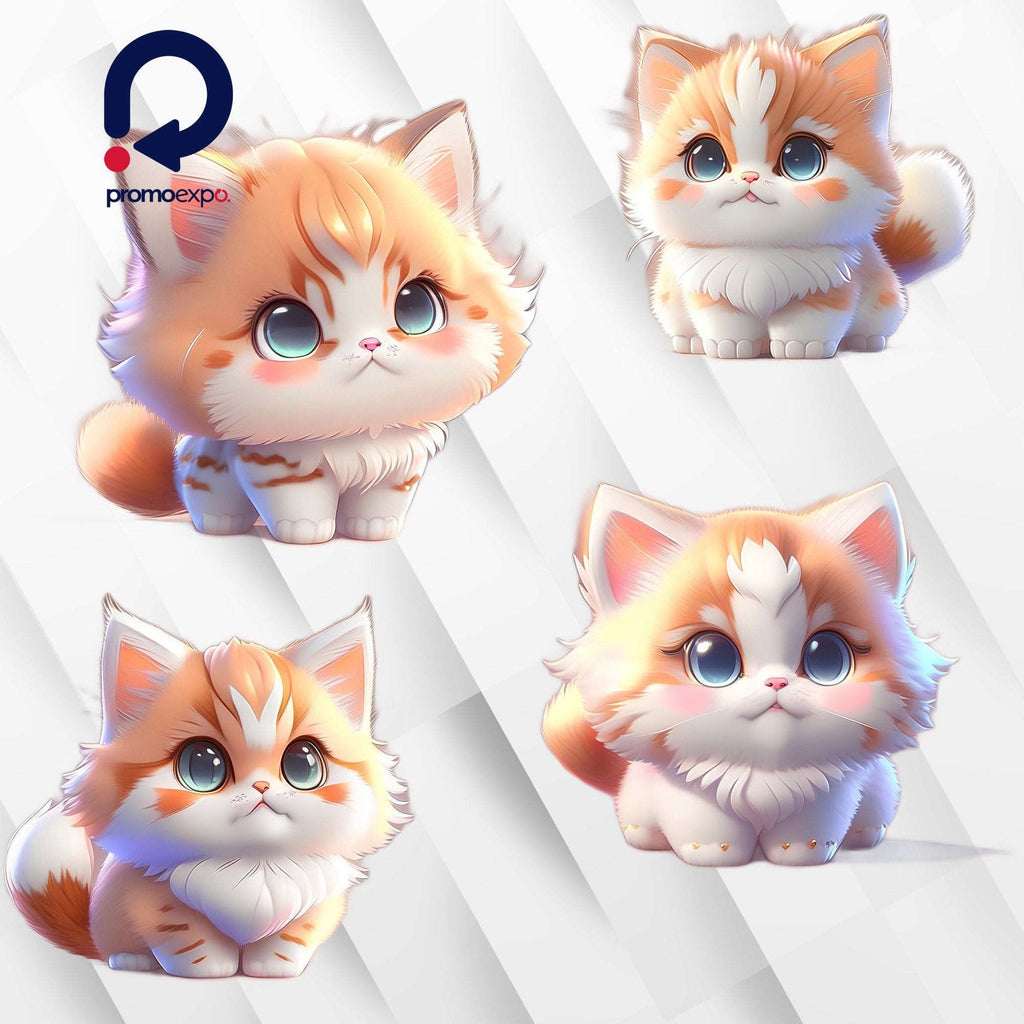 Clipart "Pisici și Șoricei" – Clipart PNG cu pisici și șoricei adorabili în stil anime, ilustrații amuzante și prietenoase