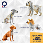 Clipart Căței în Stil Origami: Rase de Câini