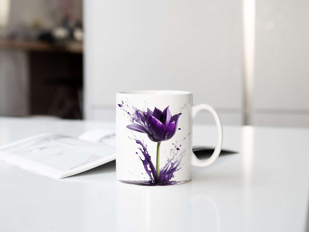 Clipart Acuarelă Lalele cu Stropi de Apă, Ilustrații Florale