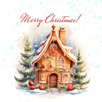 Clipart de Crăciun - Ilustrații Digitale PNG cu Peisaje de Iarnă și Decorațiuni Festive