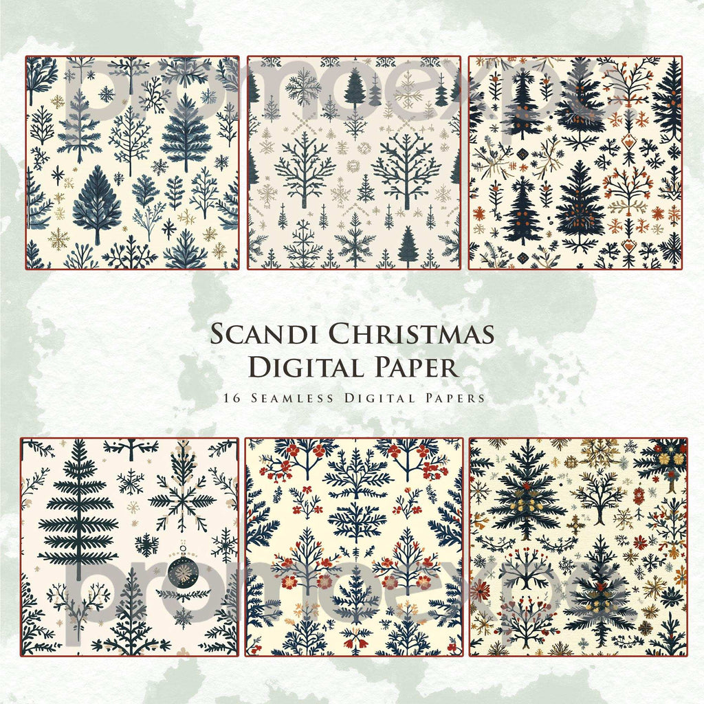 Scandi-Inspired Christmas – Pachet Digital cu Fundaluri de Crăciun în Stil Nordic
