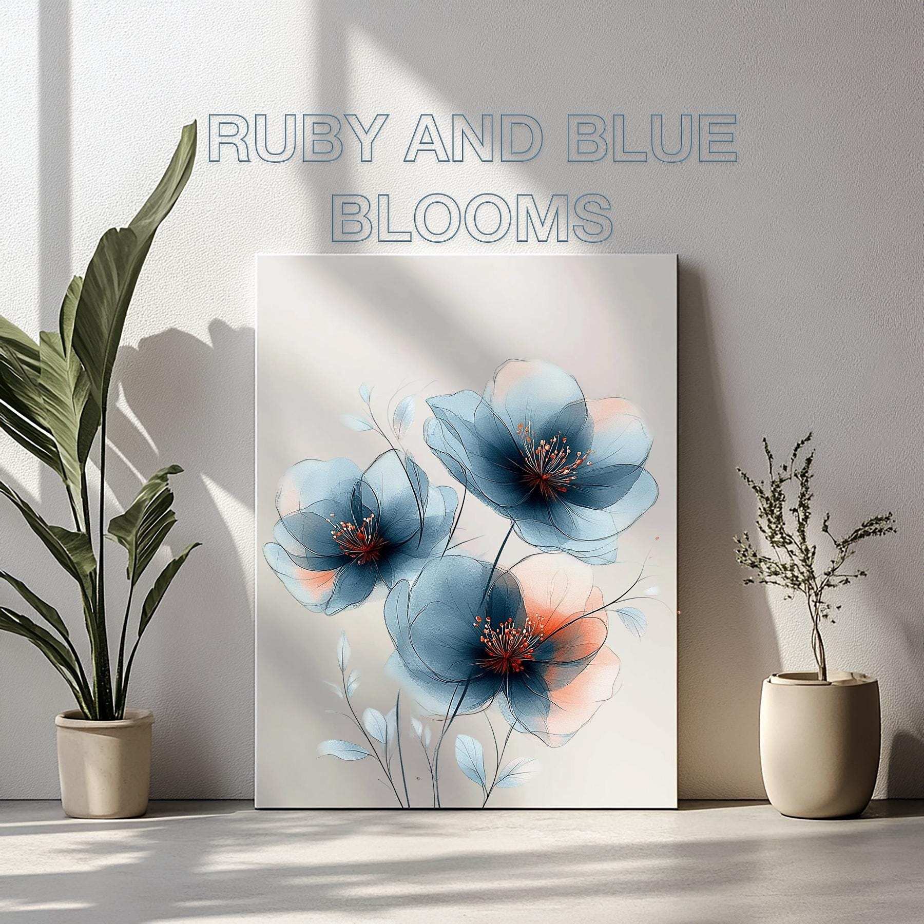 Ruby and Blue Blooms, Abstract Flowers Clipart, Flowers Print, Watercolor Clipart, Digital Art for Sublimation, Paper Craft, Junk Journals, abstract flowers
red flower clipart
digital floral art
floral png design
300 dpi clipart
red blue flowers
