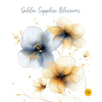 Golden Sapphire Blossoms, Abstract Flowers Clipart, Flowers Print, Watercolor Clipart, Digital Art for Sublimation, Paper Craft, Junk Journals, abstract flowers
yellow clipart
digital floral art
floral png design
300 dpi clipart
gold accent flowers