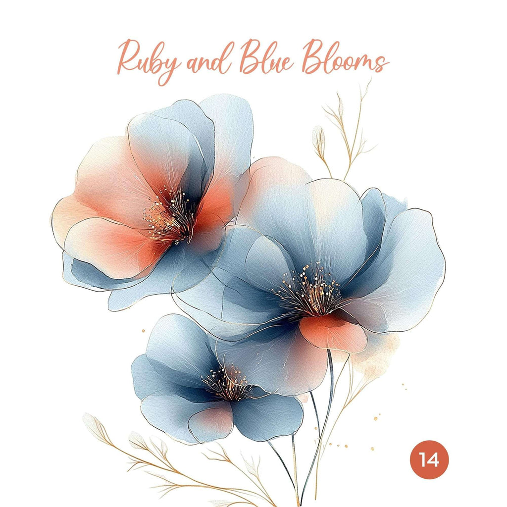 Ruby and Blue Blooms, Abstract Flowers Clipart, Flowers Print, Watercolor Clipart, Digital Art for Sublimation, Paper Craft, Junk Journals, abstract flowers
red flower clipart
digital floral art
floral png design
300 dpi clipart
red blue flowers