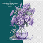 Blooming Beauties – Clipart PNG cu vaze florale în acuarelă, pentru invitații, decoruri și proiecte creative