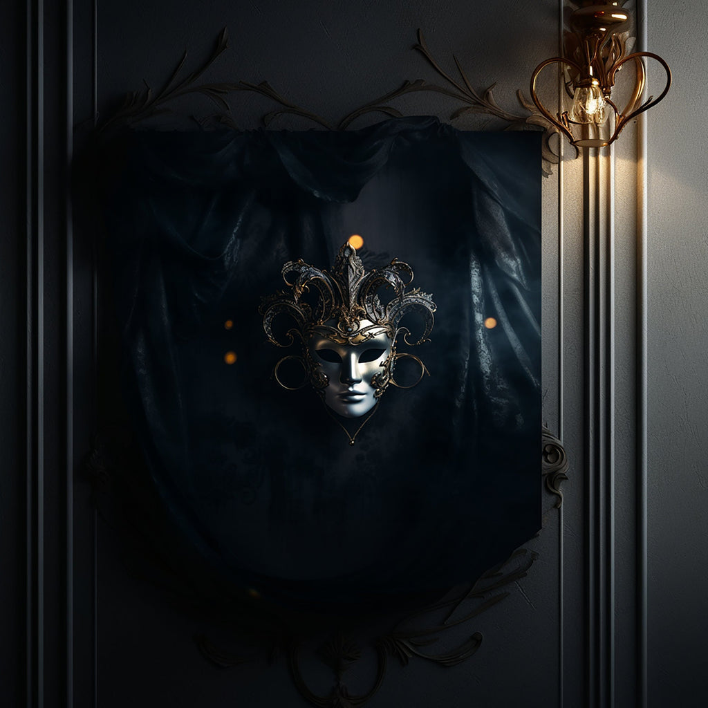 Clipart Măști Venețiene, Bal Mascat, Stil de Lux