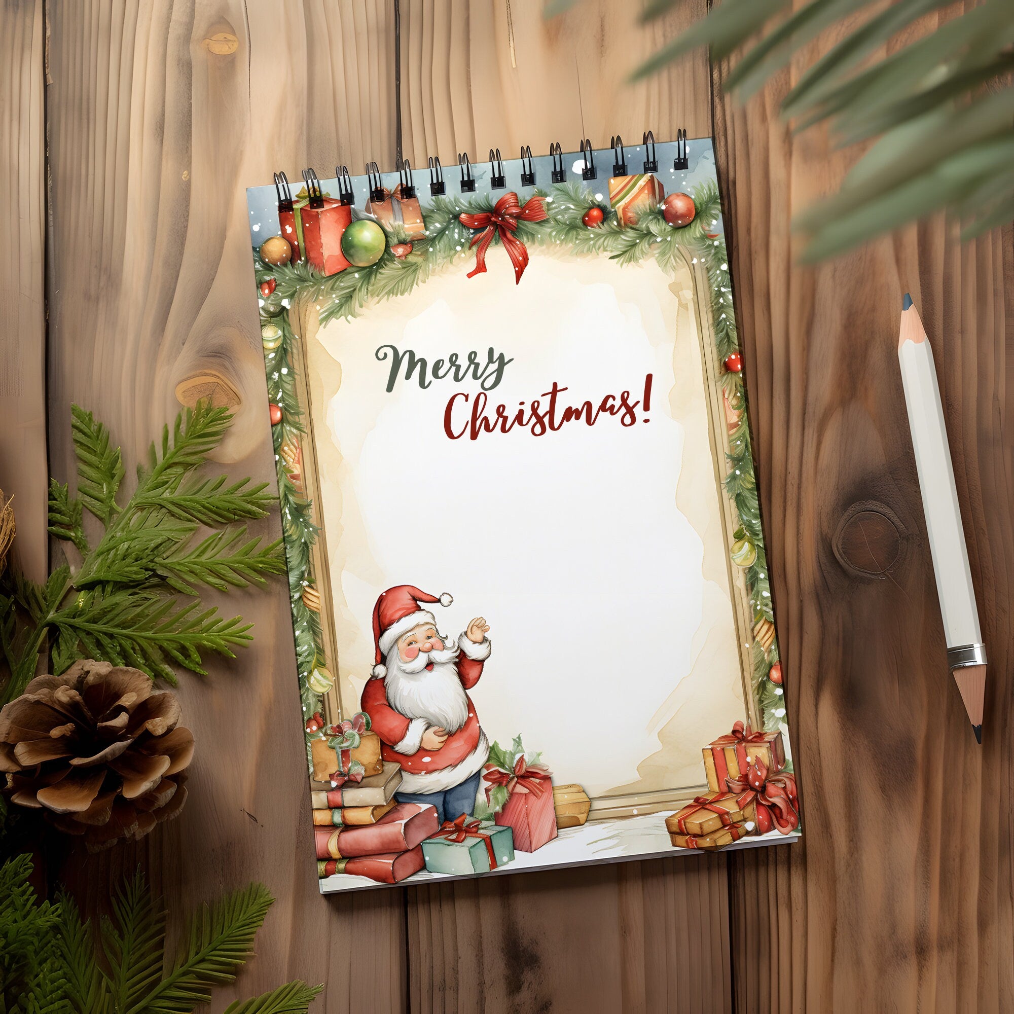 Festive Christmas Stationery Set - Letter & A4 - Letterheads - 17 Designs, Christmas Frame, Commercial Use, Printable Pages, Christmas Paper
