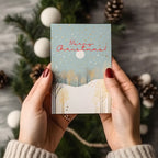 Whimsical winter forest postcards, Pocket Letter, Christmas postcards, Scrapbook, Junk Journal, December Daily, Printable, Embellishment