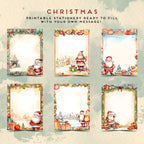 Festive Christmas Stationery Set - Letter & A4 - Letterheads - 17 Designs, Christmas Frame, Commercial Use, Printable Pages, Christmas Paper