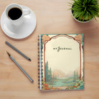 Mountain Landscape Journal Pages | Printable Stationery Set | A4 & Letter Sizes | Mountains Scene | Commercial Use | Printable Pages