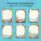 Oceanic Symphony Journal Pages | Printable Stationery Set | A4 & Letter Sizes | Ocean Scene | Coral Rhapsody | Sea Siren | Printable Pages