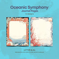 Oceanic Symphony Journal Pages | 16 Printable Art Nouveau Designs" "Siren Serenade Stationery Set | 16 Elegant Ocean-Themed Pages" "Coral Rhapsody Journal | 16 Artistic Ocean Scenes | Printables" PromoExpo