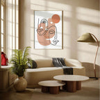 Poster & tablou „Dual Faces” — Artă minimalistă continuă | Chipuri stilizate abstracte | A4, A3, B2, B1