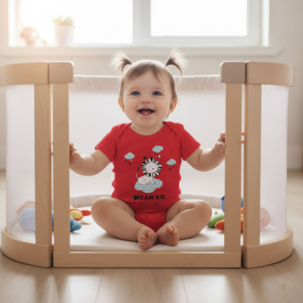 Body Bebeluși „Dream Big” Lion | Bumbac 100% Moale | 6-24 Luni