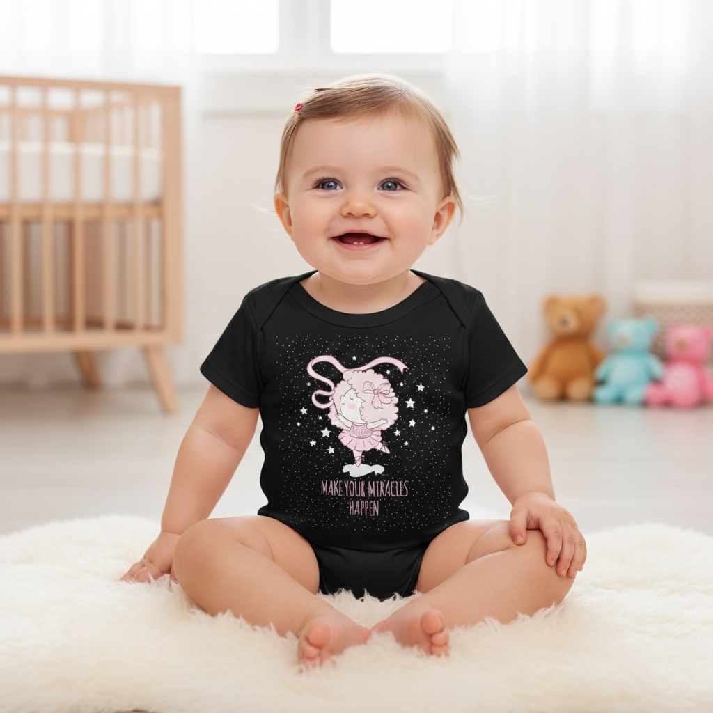 Body Bebeluși „Make Your Miracles Happen” | Bumbac 100% | 6-24 Luni |