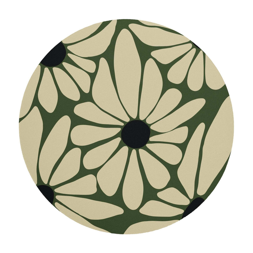 Mouse pad „Margarete Grafice” — Design floral stilizat | Suprafață textilă anti‑alunecare | Dreptunghi & Rotund