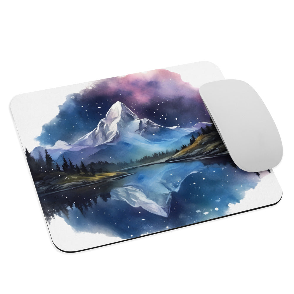 Mouse Pad „Peisaj Cosmic Montan” | Suprafață Textilă sau Neopren | Design Artistic Zen