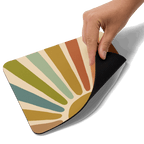 Mouse pad „Raze Solare Abstracte” — Design artistic vibrant | Suprafață textilă anti‑alunecare | Dreptunghi & Rotund