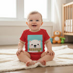 Body Bebeluși „Polar Bear” cu Fular | Bumbac 100% Premium | 6-24 Luni
