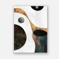Poster & Tablou forme geometrice fluide – Design elegant cu accente aurii | A4, A3, B2, B1