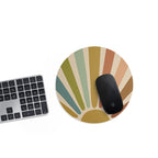 Mouse pad „Raze Solare Abstracte” — Design artistic vibrant | Suprafață textilă anti‑alunecare | Dreptunghi & Rotund
