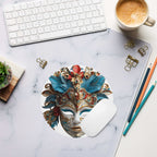 Mouse pad „Mască Venețiană” — Design festiv și elegant | Suprafață textilă anti‑alunecare | Dreptunghi & Rotund
