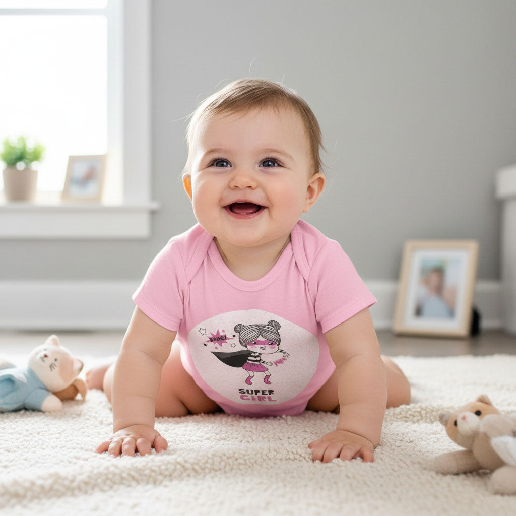 Body Bebelusi Super Girl | Bumbac 100% Premium | 6-24 Luni