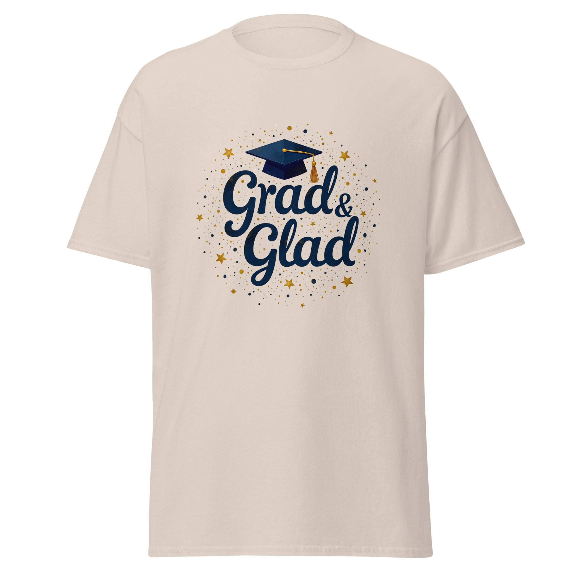 Tricou Unisex "Grad & Glad" - 100% Bumbac | Design Absolvire